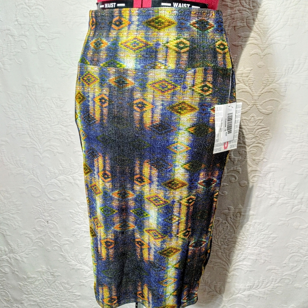 LuLaroe Cassie Retro Tie Dye Pencil Skirt Small